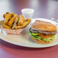1/4 lb. Burger Combo · served with 1000,lettuce,tomato,pickle,onion burger bun