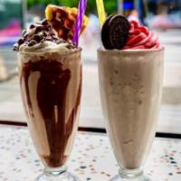 Classic Milkshakes · Classic Vanilla, Chocolate, Banana, or Strawberry.