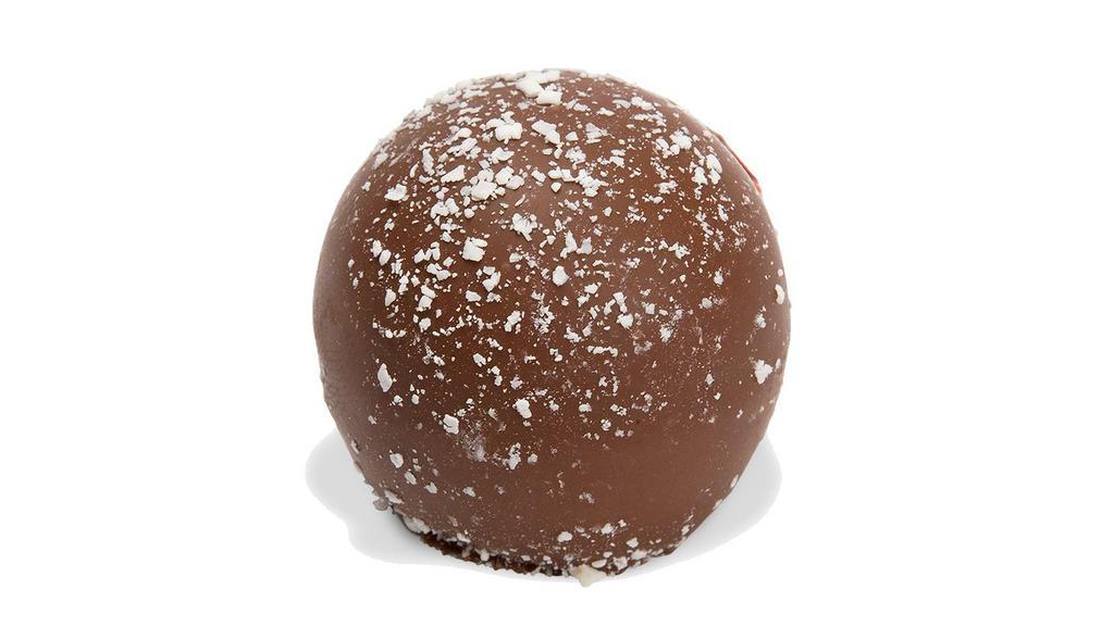 French Vanilla Truffle · This crowd pleaser has a ganache center made of our gourmet milk chocolate and a sweet French vanilla flavoring.  All wrapped up in a milk chocolate shell and sprinkled with crushed white confection. Ooh La La!