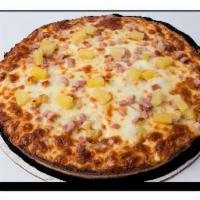 Hawaiian Pizza · Ham, pineapple and extra cheese.