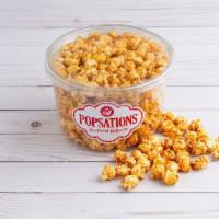 Crabby Caramel Popcorn · Clear tub. Our light, buttery and crunchy caramel popcorn with old bay seasoning baked into ...