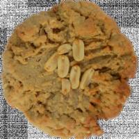 Peanut Butter Cookie · Made with real peanut butter and topped with a sugar topping. Toppings: chocolate chips.