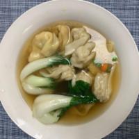 Won Ton Soup · Seasend broth with filled wonton dumplings.