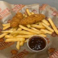 Kid's Chicken Tenders and Fries · Served with apple sauce.