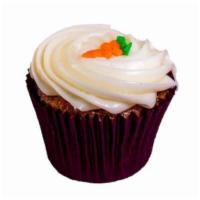 Carrot Cream Cheese · Fresh carrot, raisin, pineapple, ＆ walnut cupcake topped with cream cheese frosting.