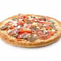 Capo Siciliano Pizza · Sarpino's traditional pan pizza baked to perfection and topped with juicy Canadian Bacon, fr...