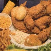 15 Pieces Chicken Box Combo · Served with 4 large mashed potato, 2 coleslaw and 6 rolls.
