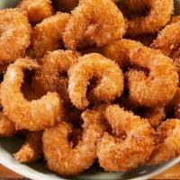 Fried popcorn shrimp · comes with fries and a drink. Our delicious fried popcorn shrimp with our crispy fries and d...