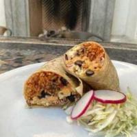 Baja Burrito · Chipotle & tomato braised chicken, cabbage, chipotle aioli, pickled onions, cotija, cilantro...