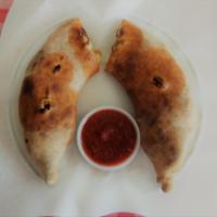Calzone · Filled with ricotta cheese and mozzarella cheese.