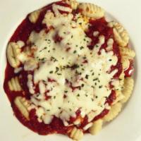 Gnocchi Combo · Includes salad and garlic bread.