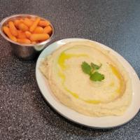 Hummus · Made w/ Organic Chickpeas.  Served with choice of Organic carrots, Organic celery or Organic...