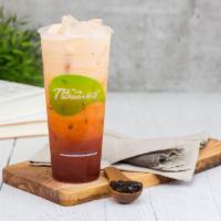 Thai Iced Tea · The sugar in Thai iced tea has been mixed and cannot be adjusted. Choice of ice level.  