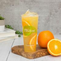 Fresh Orange Green Tea 鲜橙青妍 · Fresh press orange juice + Jasmine Green Tea 鲜榨橙汁+茉莉绿茶