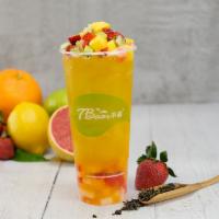 Fresh Passion Fruit Tea 百香果水果茶 · include Mixed Jelly 