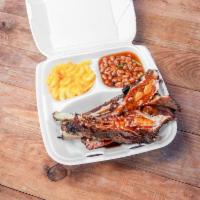 Rib Plate · Includes choice of  2 sides.