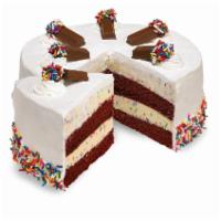 Cake Batter Confetti Cake · PLEASE CALL TO CONFIRM CAKE IS AVAILABLE!
Layers of moist Red Velvet Cake and Cake Batter Ic...
