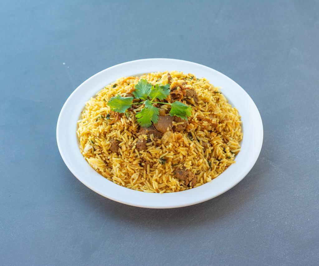 Lamb Biryani · Stir fried Rice with Lamb and special blend of spices.