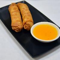 2 Egg Rolls · Pork, egg, cabbage, carrots, celery, onion, wrapped in a egg roll wrappers. Served with plum...