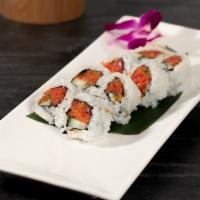 Spicy Tuna Roll · Spicy tuna with cucumber and sushi rice. 8pcs served in seaweed paper.