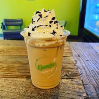 Iced Latte · One shot of espresso and regular milk over ice. Almond and soy milk extra for an additional ...