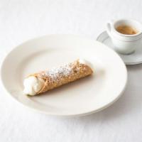 Fresh Large Cannoli · Classic Italian pastry filled with cream in a crunchy shell. Filled fresh to order.