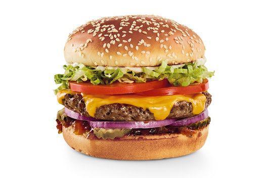 NEW! The Impossible™ Cheeseburger · A delicious, fire-grilled patty made from plants.
Red’s pickle relish, red onions, pickles, lettuce, tomatoes, mayo and your choice of cheese.
Learn more at RedRobin.com/Impossible