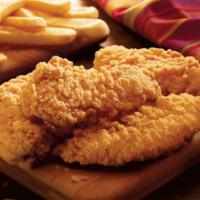 Clucks & Fries® · Chicken tenders and Bottomless Steak Fries®
with ranch.