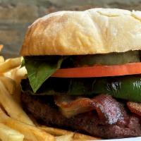 6. Fire Burger · 8 oz. USDA Prime Certified Angus Beef® burger, Ghost Pepper Jack cheese, grilled jalapeno, j...