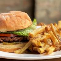7. Veggie Burger · Beyond Meat Beyond Burger, garlic aioli, pine nut-and-basil pesto, dill pickles, lettuce,  t...