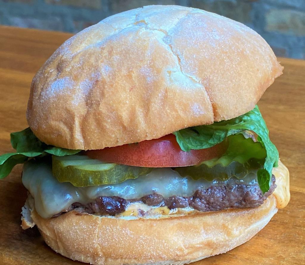 11. Gouda Smash Griddle Burger · 8 oz. burger, Gouda, secret sauce. USDA Prime Certified Angus Beef®. Comes with lettuce, tomatoes, dill pickles, potato bun (no fries).