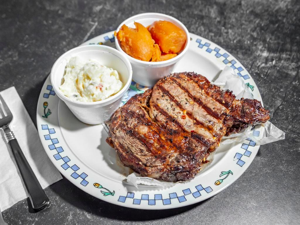 Cowboy Steak Dinner · Tender and grilled center cut 12 oz.