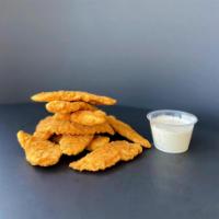 Chicken Tender Strips Dinner · Five juicy tenderloins fried to perfection, served with your choice of sauce. Served with br...