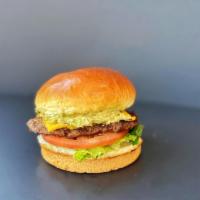 L.A. Burger · A 6 oz. juicy steak burger homemade avocado spread, lettuce, tomato and American cheese.