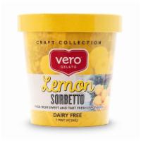 Lemon Sorbetto · Made with sweet and tart lemon juice