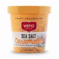 Sea Salt Caramel · Rich italian vanilla cream with caramel and sea salt