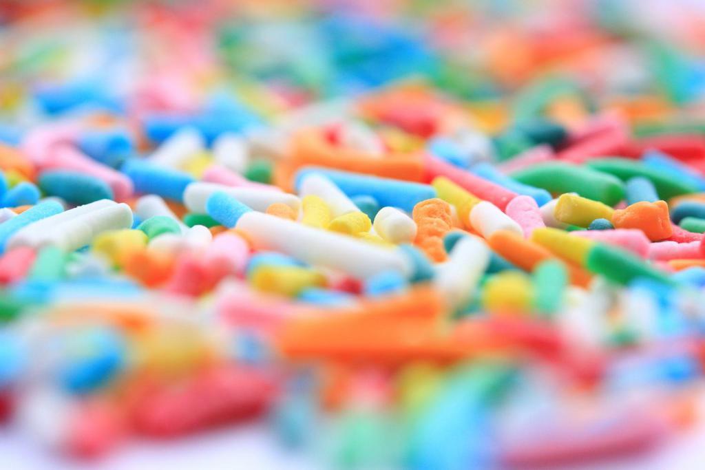 Birthday Bonanza · Birthday ice cream mix with rainbow sprinkles and gummy bears.