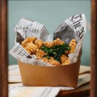 Popcorn Chicken · Taiwan Style Popcorn Chicken with Basile on top