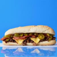 Jalapeno Bacon Cheesesteak · Classic Philly Cheesesteak loaded with steak and your choice of cheese, jalapenos and smoked...