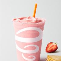 Aloha Pineapple® · Pineapple Juice, Pineapple Sherbet, Strawberries, Bananas, Nonfat Greek Yogurt. Contains Milk.