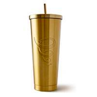 Holiday Tumbler Gold · Limited edition 28oz stainless steel metallic tumbler includes matching straw double wall in...