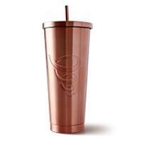 Holiday Tumbler Rose Gold · Limited edition 28oz stainless steel metallic tumbler includes matching straw double wall in...