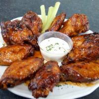 La Mia Buffalo Style Wings · Buffalo style wings are dipped fried and after in the sauce of your choice (mild, medium, ho...