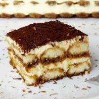 Tiramisu · A delicious coffee-flavored Italian dessert. Ladyfingers dipped in coffee, layered with a wh...