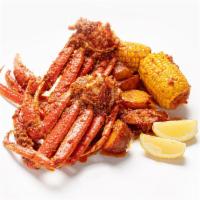 Snow crab legs (2 clusters) · *Comes with 2 corns, 5 potatoes, 5 sausages* Each order is two clusters (8-10 legs) includin...