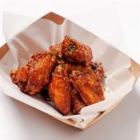 Soy garlic · 8 pieces, 16 pieces jumbo size wings or boneless wings
