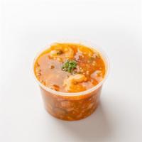 Louisiana gumbo with rice · Delicious Louisiana style gumbo soup! Shrimp, chicken, pork sausage, celery, okra, diced tom...