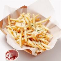 Truffle fries · truffle oil, parmesan cheese, parsley, ketchup