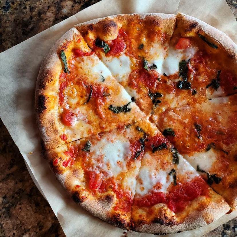 MARGHERITA CLASSICO · Sicilian style, margherita pizza, fresh mozzarella, parmiggiano reggiano, san marzano tomato and fresh torn basil