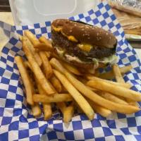 Cheeseburger · 6 oz. Lean beef served with french fries.